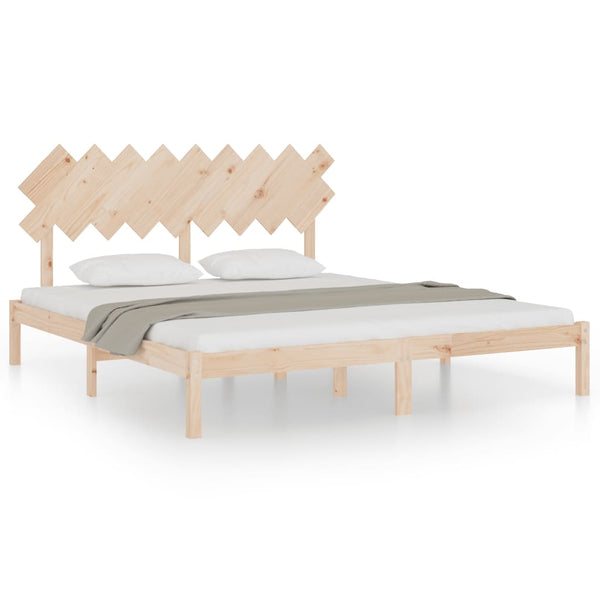 vidaXL Lit en bois massif 180 x 200 cm