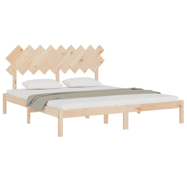 vidaXL Lit en bois massif 180 x 200 cm