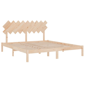 vidaXL Lit en bois massif 180 x 200 cm