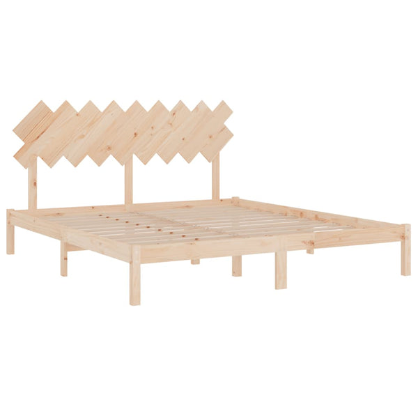 vidaXL Lit en bois massif 180 x 200 cm