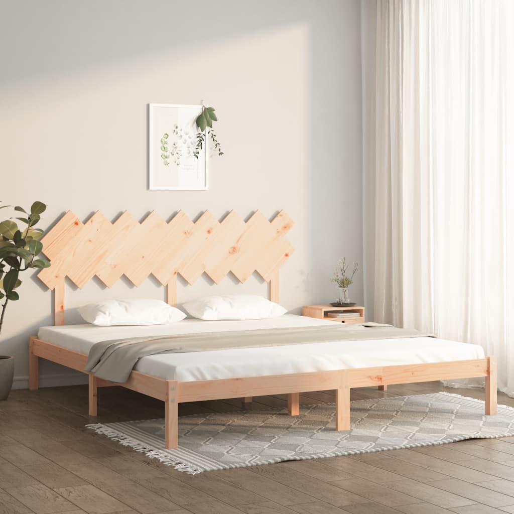 vidaXL Lit en bois massif 180 x 200 cm