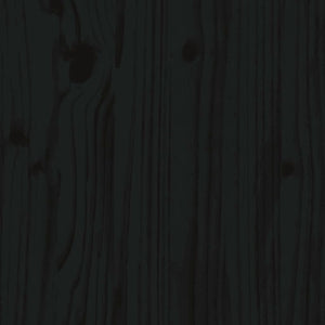 Massivholzbett Schwarz 100x200 cm