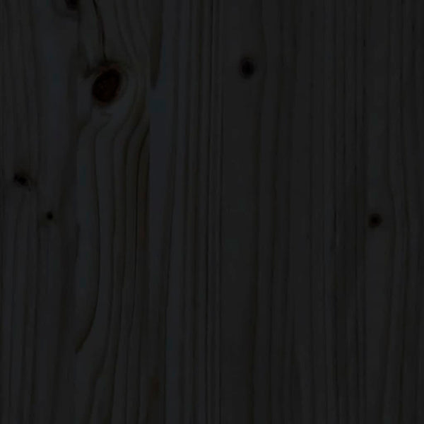 Massivholzbett Schwarz 150x200 cm