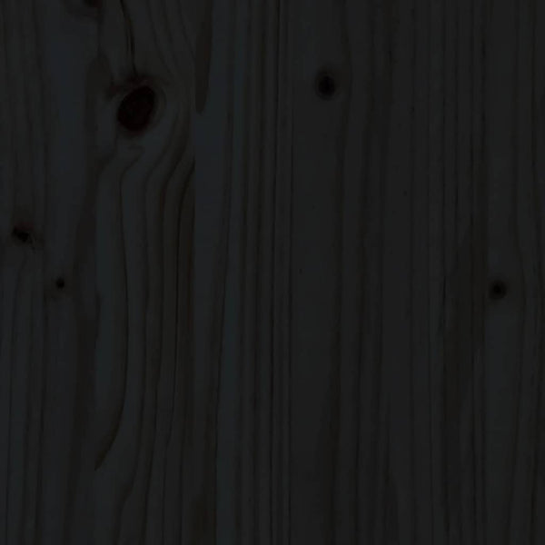 Massivholzbett Schwarz 200x200 cm