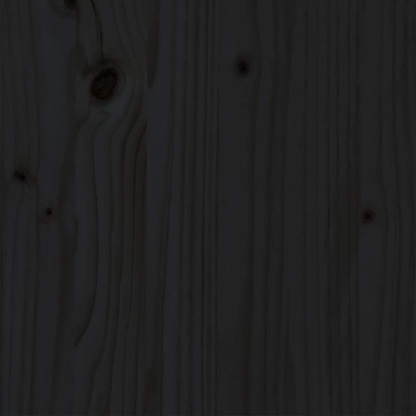 Massivholzbett Schwarz 200x200 cm