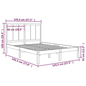 Massivholzbett ohne Matratze 140x190 cm Kiefernholz