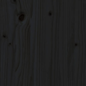 Massivholzbett Schwarz 140x190 cm