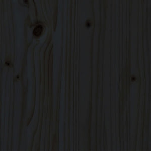 Massivholzbett Schwarz 200x200 cm