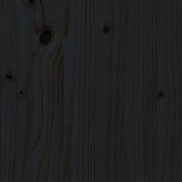 Massivholzbett Schwarz 200x200 cm