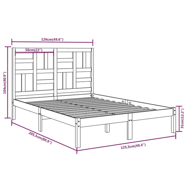 Massivholzbett ohne Matratze 120x200 cm