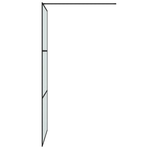 Duschwand für Begehbare Dusche Schwarz 90x195cm Matt ESG-Glas