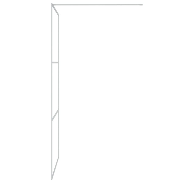 Duschwand für Begehbare Dusche Silbern 100x195 cm ESG-Klarglas