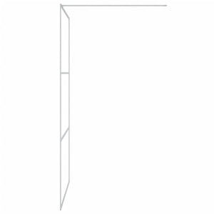 Duschwand für Begehbare Dusche Silbern 115x195 cm ESG-Klarglas