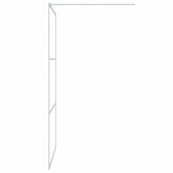 Duschwand für Begehbare Dusche Silbern 115x195 cm ESG-Klarglas