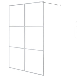 Duschwand für Begehbare Dusche Silbern 140x195 cm ESG-Klarglas