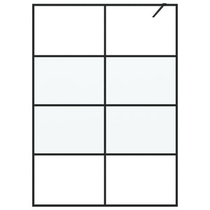 vidaXL Paroi de douche à l'italienne noir mat 140x195 cm verre ESG