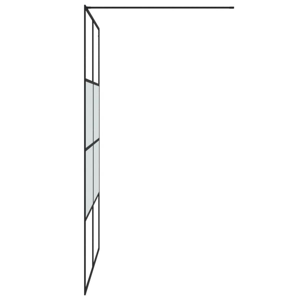 vidaXL Paroi de douche à l'italienne noir mat 140x195 cm verre ESG