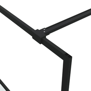 vidaXL Paroi de douche à l'italienne noir mat 140x195 cm verre ESG