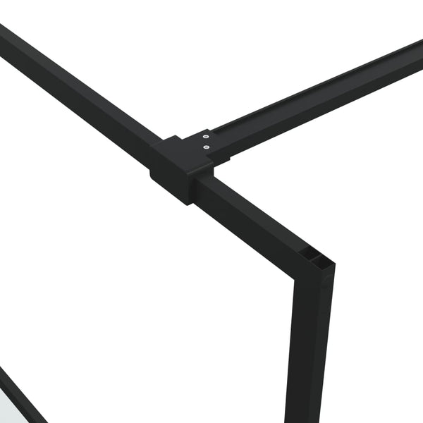vidaXL Paroi de douche à l'italienne noir mat 140x195 cm verre ESG