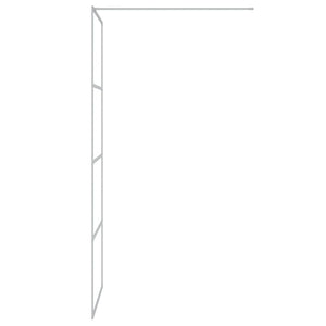 Duschwand für Walk-In Dusche Silber 80x195 cm ESG-Glas Klar