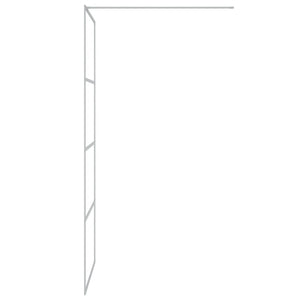Duschwand für Begehbare Dusche Silbern 90x195cm ESG-Klarglas