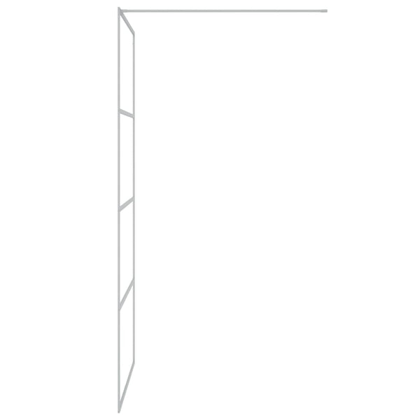 Duschwand für Begehbare Dusche Silbern 100x195 cm ESG-Klarglas