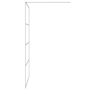 Duschwand für Begehbare Dusche Silbern 115x195 cm ESG-Klarglas