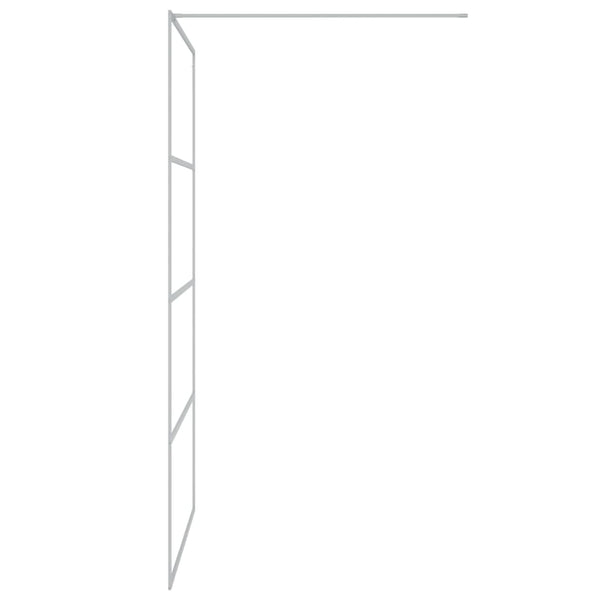 Duschwand für Begehbare Dusche Silbern 115x195 cm ESG-Klarglas