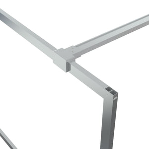 Duschwand für Begehbare Dusche Silbern 115x195 cm ESG-Klarglas