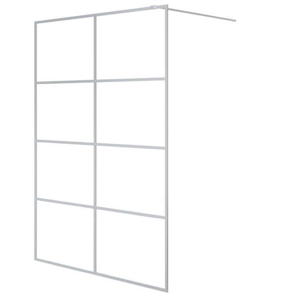 Duschwand für Begehbare Dusche Silbern 140x195 cm ESG-Klarglas
