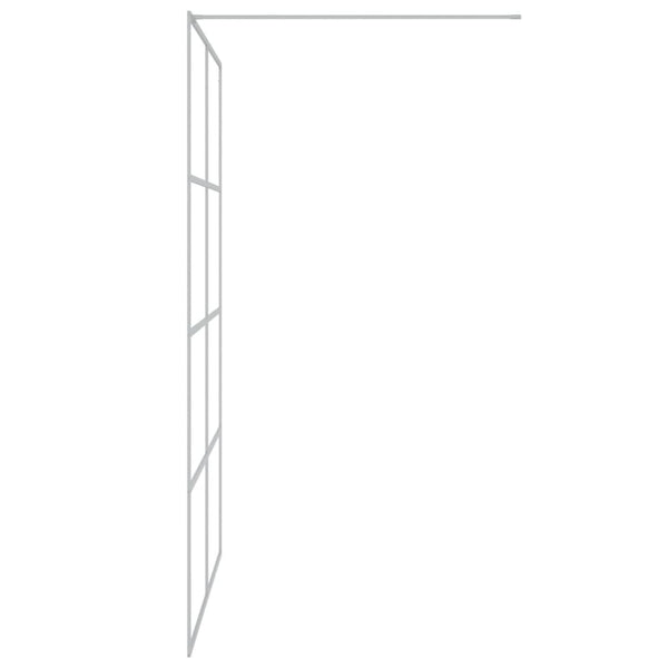 Duschwand für Begehbare Dusche Silbern 140x195 cm ESG-Klarglas