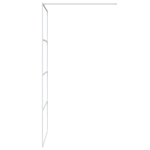 Duschwand für Begehbare Dusche Weiß 90x195 cm ESG-Klarglas