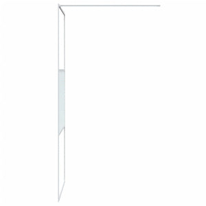 Duschwand für Begehbare Dusche Weiß 80x195 cm ESG-Klarglas