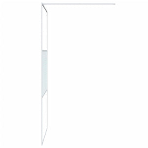 Duschwand für Begehbare Dusche Weiß 100x195 cm ESG-Klarglas