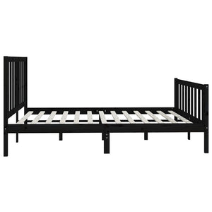 Massivholzbett Schwarz 180x200 cm