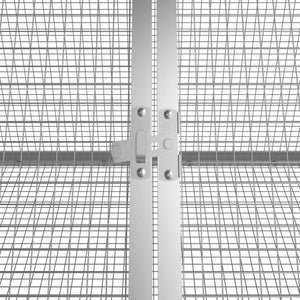 Kaninchenkäfig Anthrazit 302,5x80,5x71 cm Verzinkter Stahl