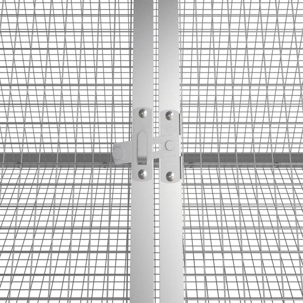 Kaninchenkäfig Anthrazit 302,5x80,5x71 cm Verzinkter Stahl