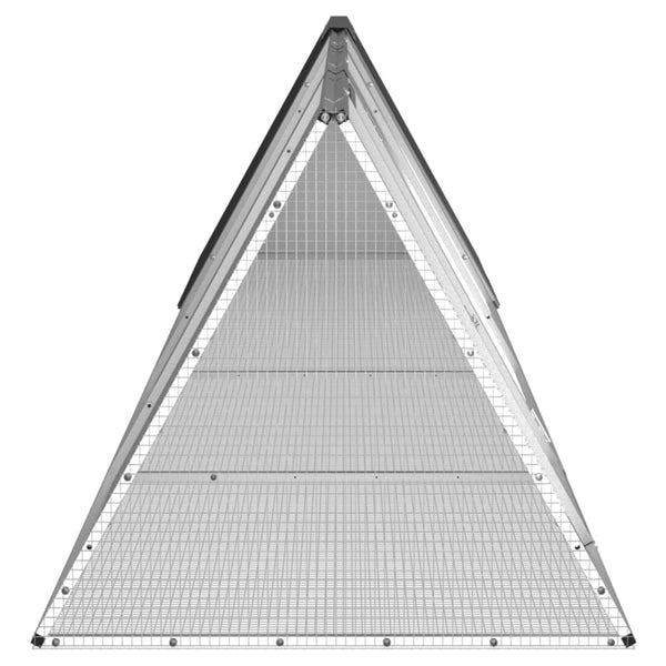 Kaninchenkäfig Anthrazit 403,5x80,5x71 cm Verzinkter Stahl