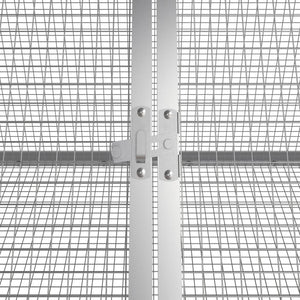 Kaninchenkäfig Anthrazit 403,5x80,5x71 cm Verzinkter Stahl