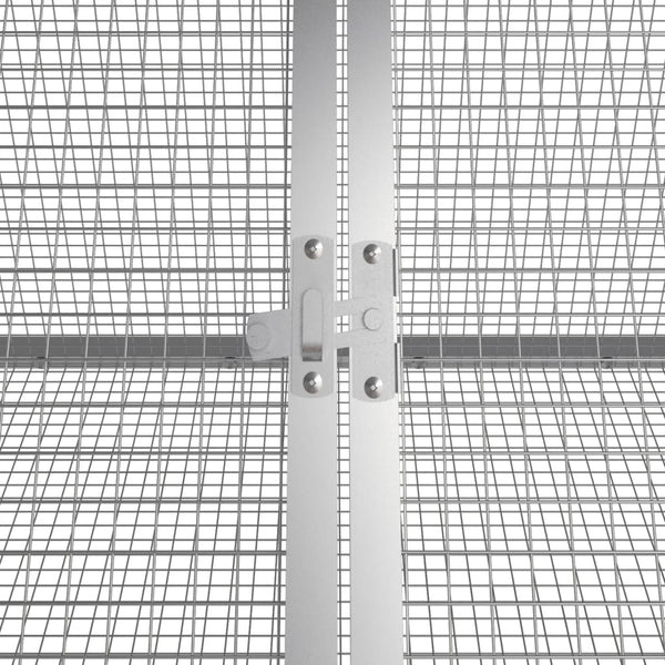 Kaninchenkäfig Anthrazit 403,5x80,5x71 cm Verzinkter Stahl