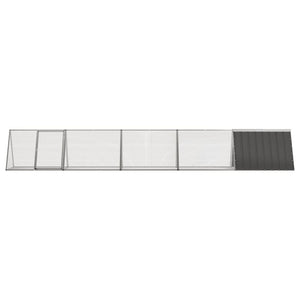 Kaninchenkäfig Anthrazit 504,5x80,5x71 cm Verzinkter Stahl