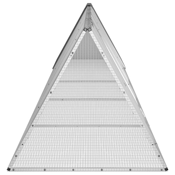 Kaninchenkäfig Anthrazit 504,5x80,5x71 cm Verzinkter Stahl