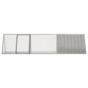 Kaninchenkäfig Grau 302,5 x 80,5 x 71 cm Verzinkter Stahl