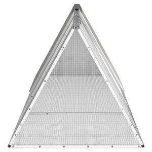 Kaninchenkäfig Grau 302,5 x 80,5 x 71 cm Verzinkter Stahl