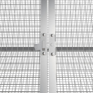 Kaninchenkäfig Grau 403,5x80,5x71 cm Verzinkter Stahl