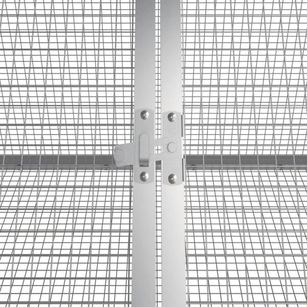 Kaninchenkäfig Grau 403,5x80,5x71 cm Verzinkter Stahl