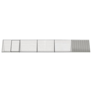 Kaninchenkäfig Grau 504,5x80,5x71 cm Verzinkter Stahl