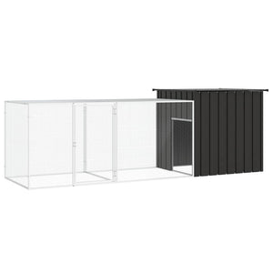 Hühnerkäfig Anthrazit 300x91x100 cm Verzinkter Stahl