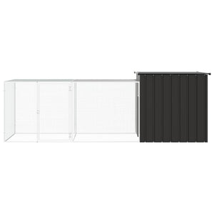 Hühnerkäfig Anthrazit 300x91x100 cm Verzinkter Stahl