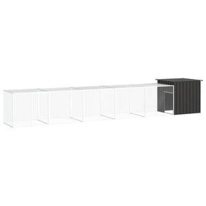 Hühnerkäfig Anthrazit 600x91x100 cm Verzinkter Stahl